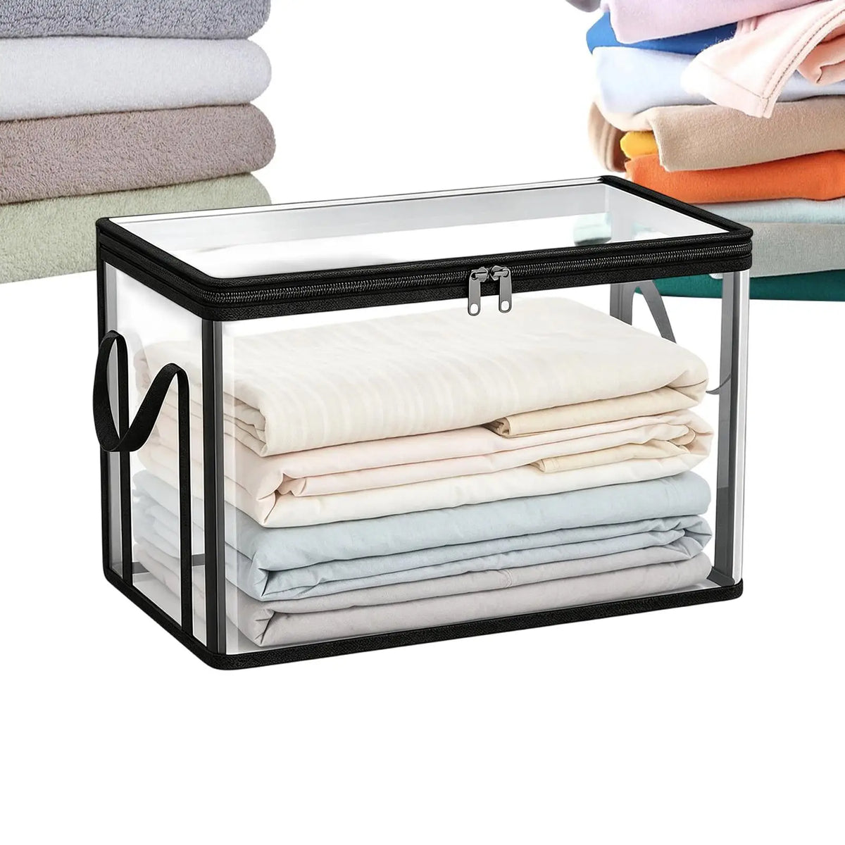 Boîte de Rangement Transparente Empilable